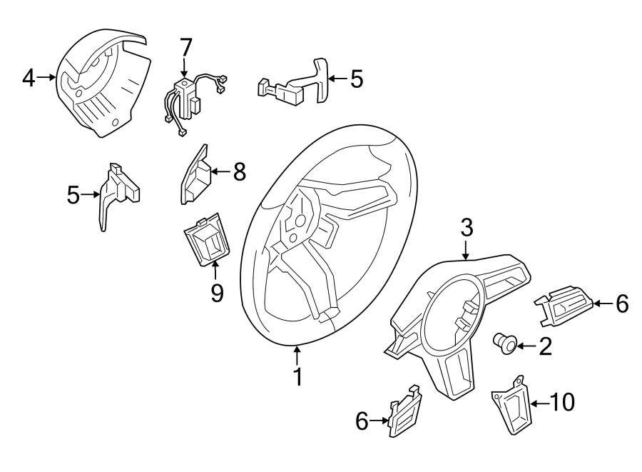 95B998537 - Porsche Steering Wheel Radio Controls. 2015-18. W/TIPTRONIC ...