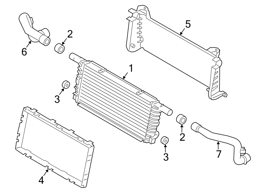 99110613802 Porsche Radiator Auxiliary radiator CENTER 