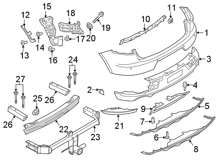 Porsche Macan Powertrain Skid Plate. REAR, BUMPER - 95B807837A6M7 ...